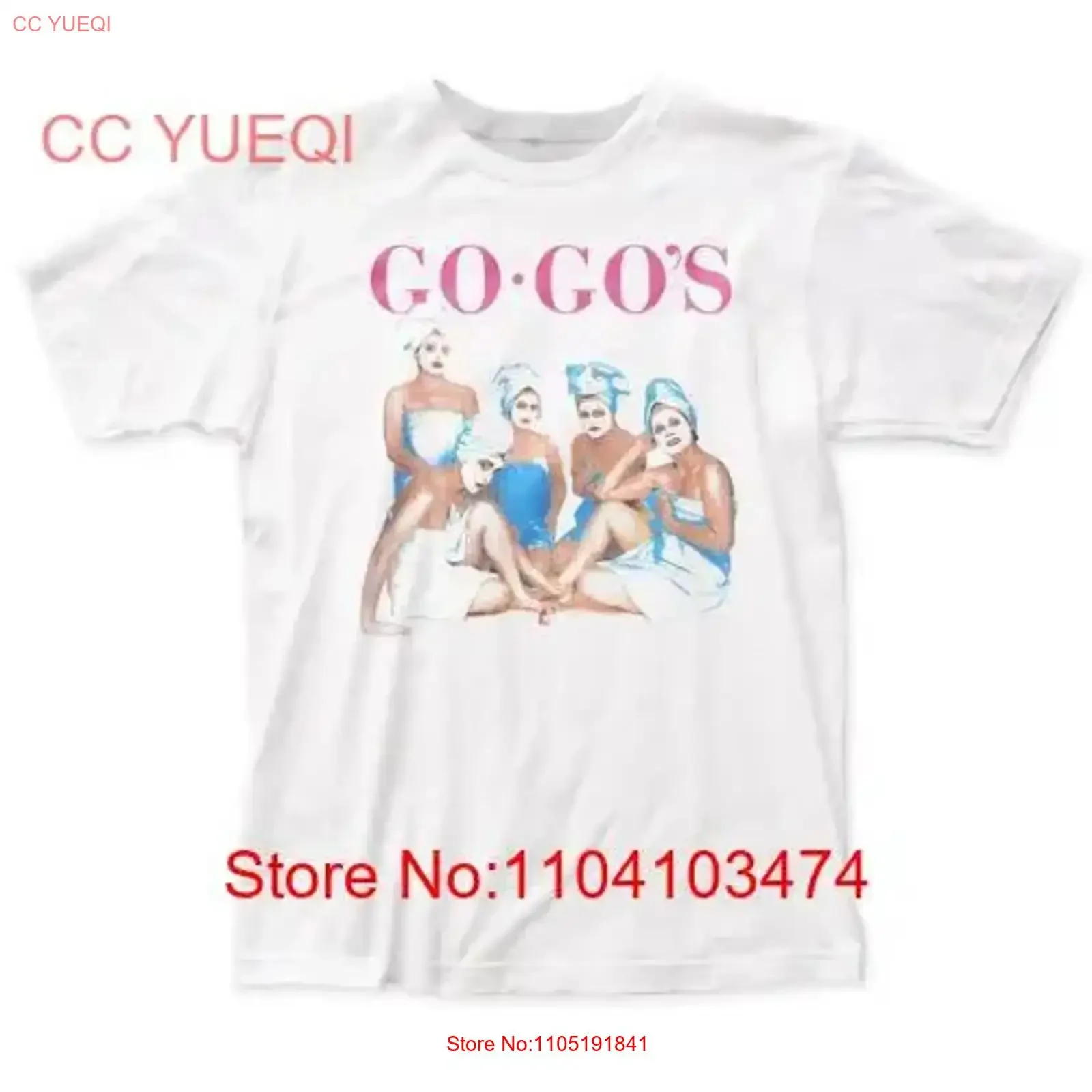 SALE Go Gos Beauty T shirt Vintage For Funny White vintage Washed fashion Versatile Unisex Stretched Top For Everyday Wear