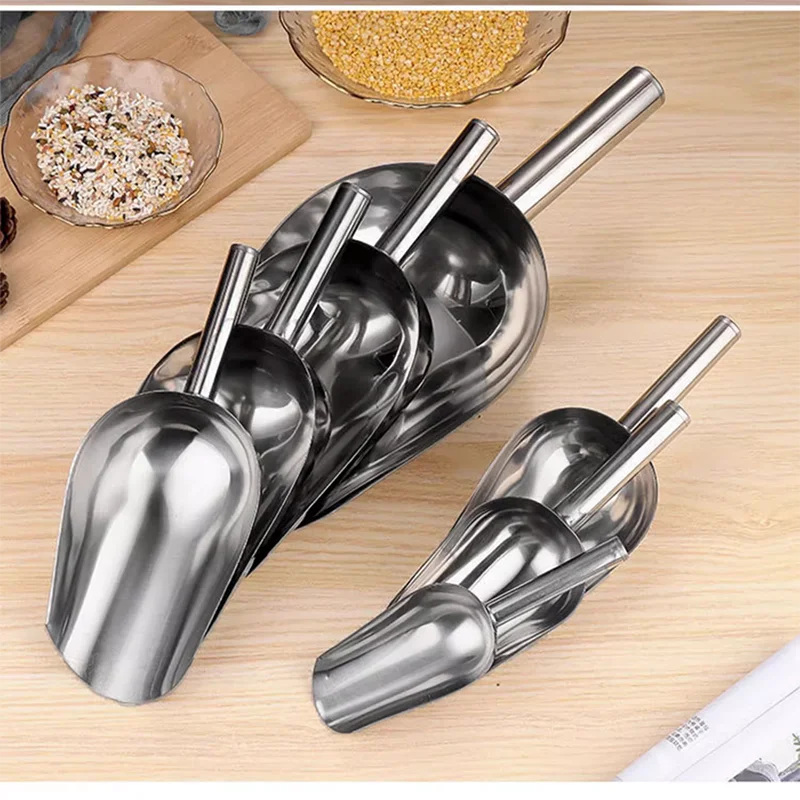

Thickened ice shovel dried fruit rice shovel lengthened handle chemistry laboratory sampling stainless steel shovel