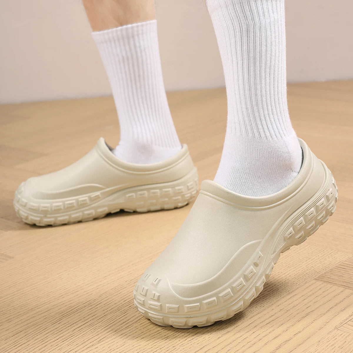 Kitchen Chef Shoes 2026 Summer Anti-Slip Food Work Labor Protection Shoes Waterproof Oil-Resistant Thick Bottom Wear-Resistant