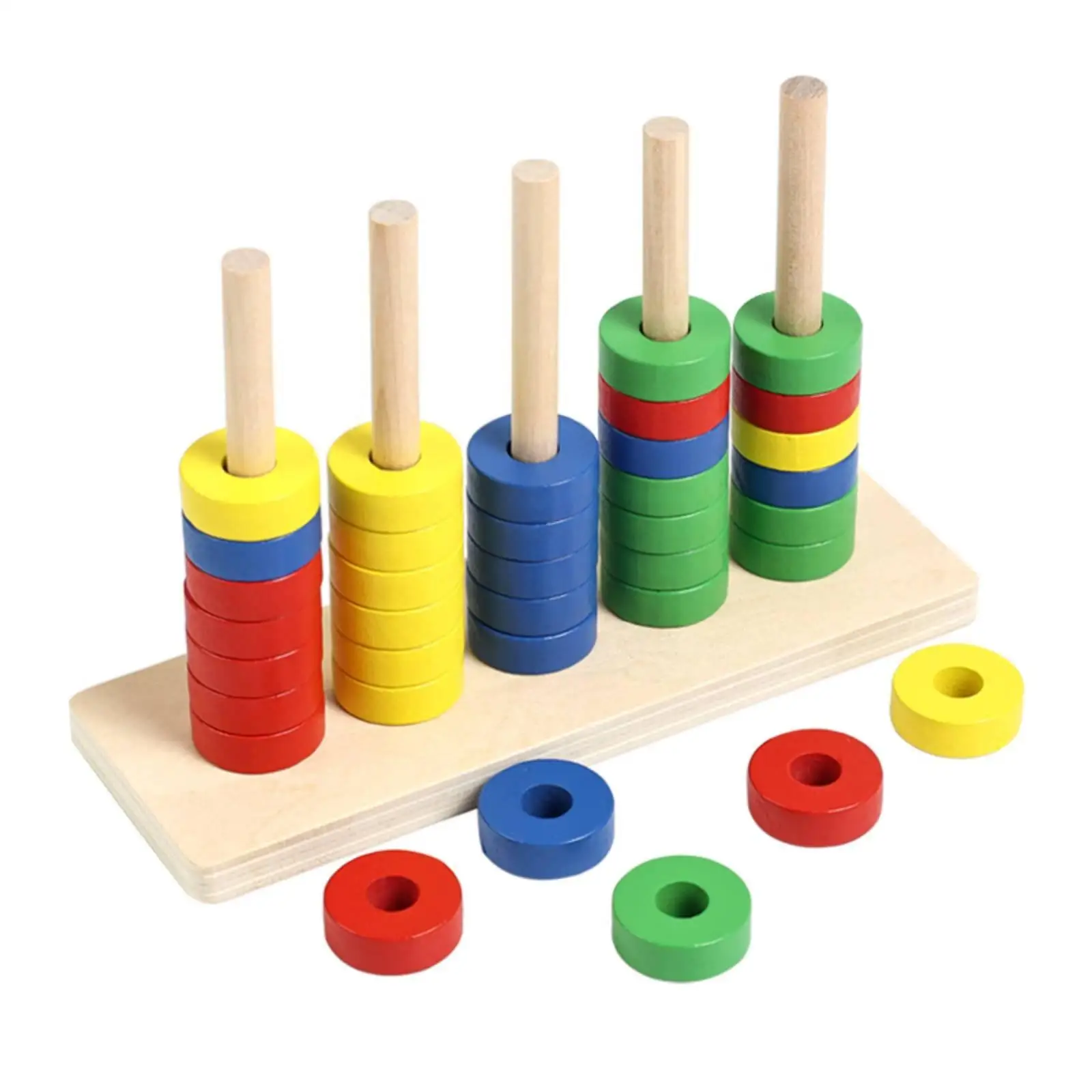 4-color-stacking-disc-game-spatial-awareness-wooden-disc-stacker-paint