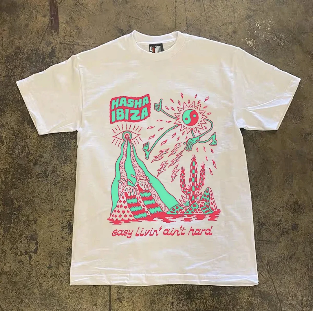 ヘビーウェイト純綿半袖tシャツカップルスタイル女性用慈善寄付プリント韓国版夏のファッション