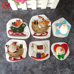 Mirosie Christmas Snowman Santa Claus Trojan Horse Fondant Mold Cake Chocolate Decoration Silicone Mold Cake Decorating Tools