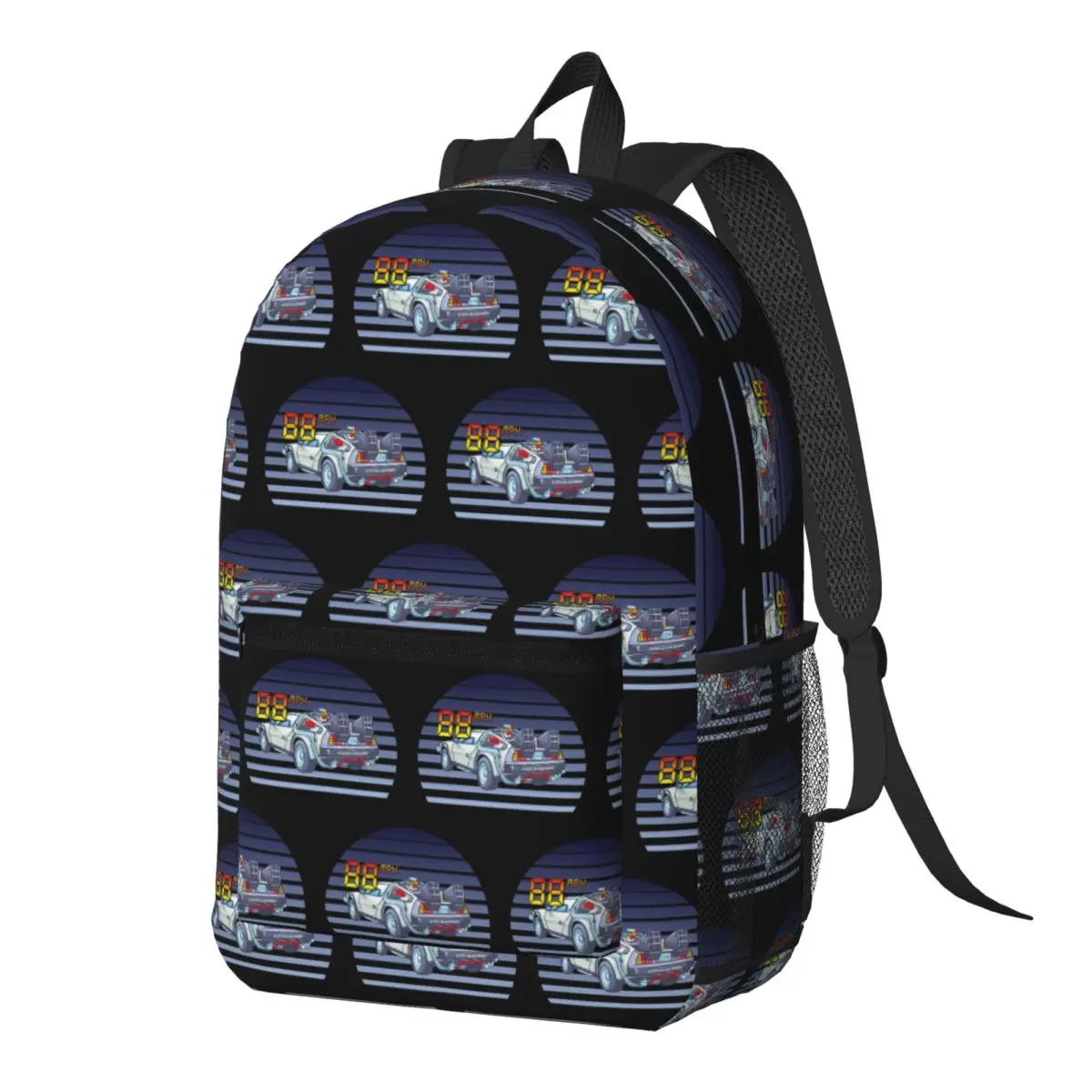DeLorean Back To The Future Backpack Daypack Large Capacity Children BookBag School Bag Shoulder Bags for Men Women