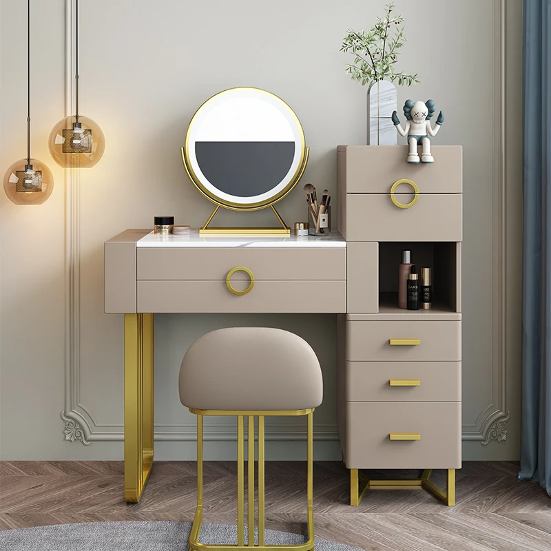 Lightweight Luxury Dressing Table Removable Combination Simple Modern Bedroom Small Unit Assembly Dressing Table Makeup Mirror