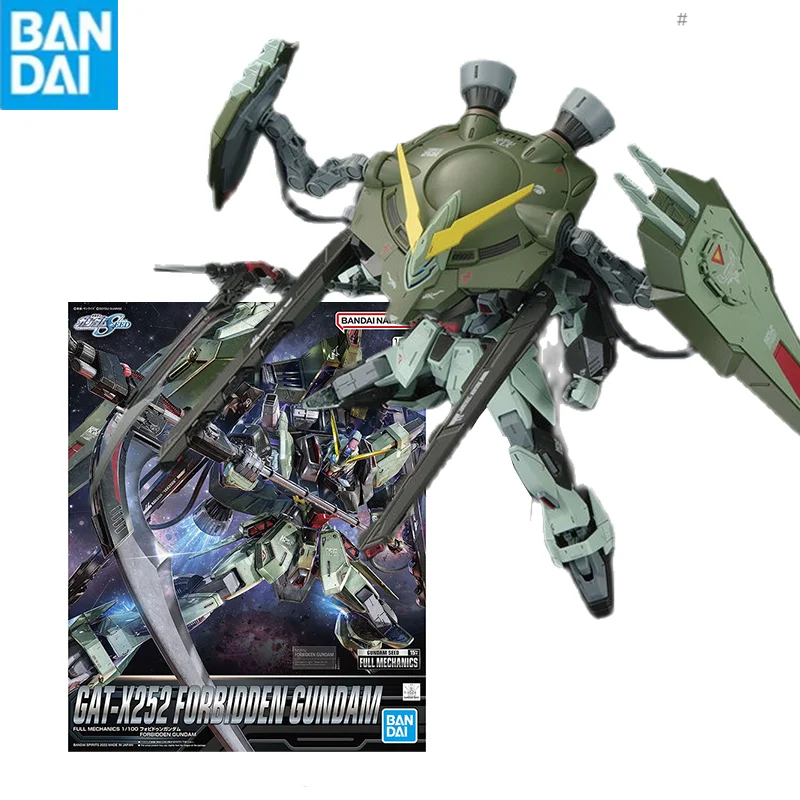 

Bandai Gunpla Fm Full Mechanics 1/100 Gat-X252 Forbidden Gundam Assembly Model Collectible Robot Kits Figures Models Kids Gift