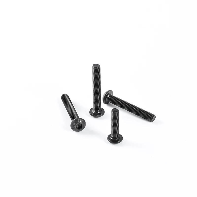 

120pcs M3*6/8/10/12/16/20 black high strength round head hexagon socket screw kit 10.9 ISO7380 round head screw