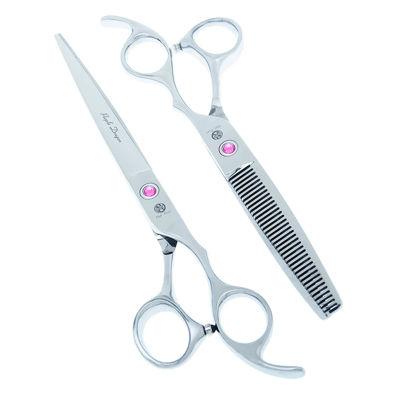 6.5/7/7.5/8.0 Inch Purple Dragon Pets Grooming Scissors Sharp Dogs Cutting Thinning Shears Animals Beauty Trimming Tools B0066B