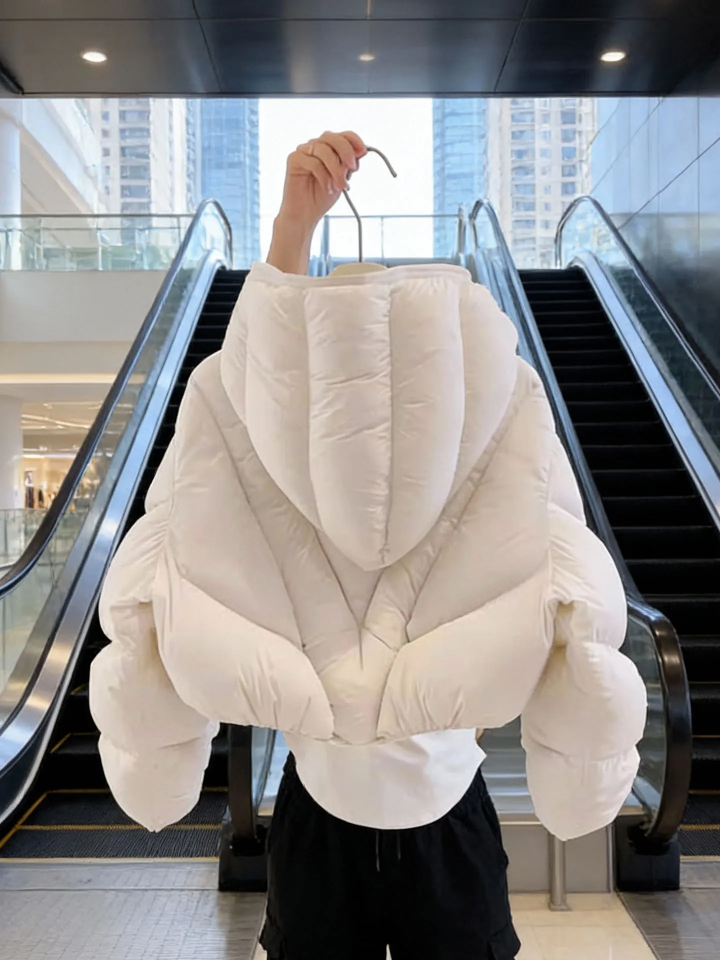 

Женская утепленная куртка-пуховик из искусственного меха, белая, 2025 года, новая зимняя коллекция, корейский стиль, стандартный крой