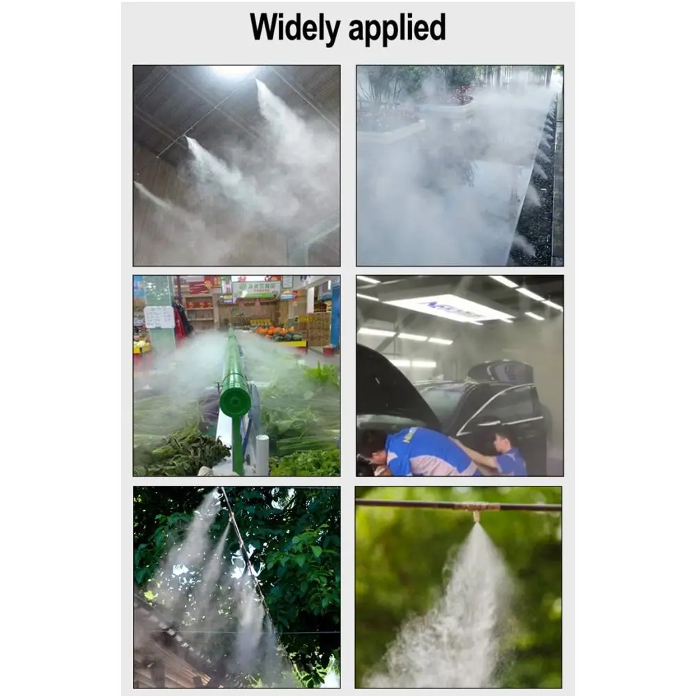 High Pressure Atomizer Nozzle Landscaping Greenhouse Irrigation Fogging Spray Head Anti-Drip Air Humidification Fog Sprayer
