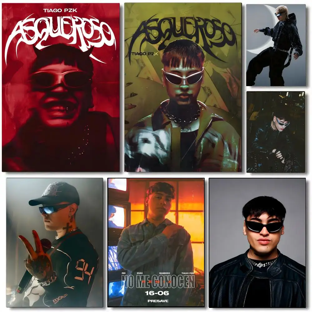 Rapper Tiago PZK Singer Poster Painting Prints Wall Art Picture Film Room Home Bar Cafe Decor Home Mural