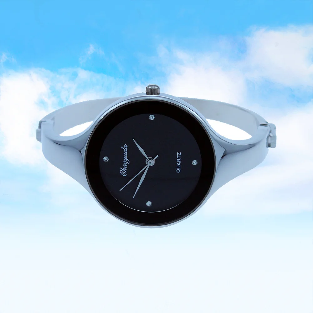 Women's Stainless Steel Dress Watch Elegant Cuff Bracelet Wristwatch Fashion Accessory Lady's Timepiece