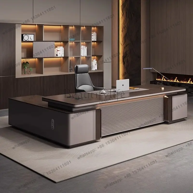 LJY Lshaped Executive Executive Multifunctional Luxury Computer Minimalist Office Desk Large Design Tavolino Commercial Furnitur