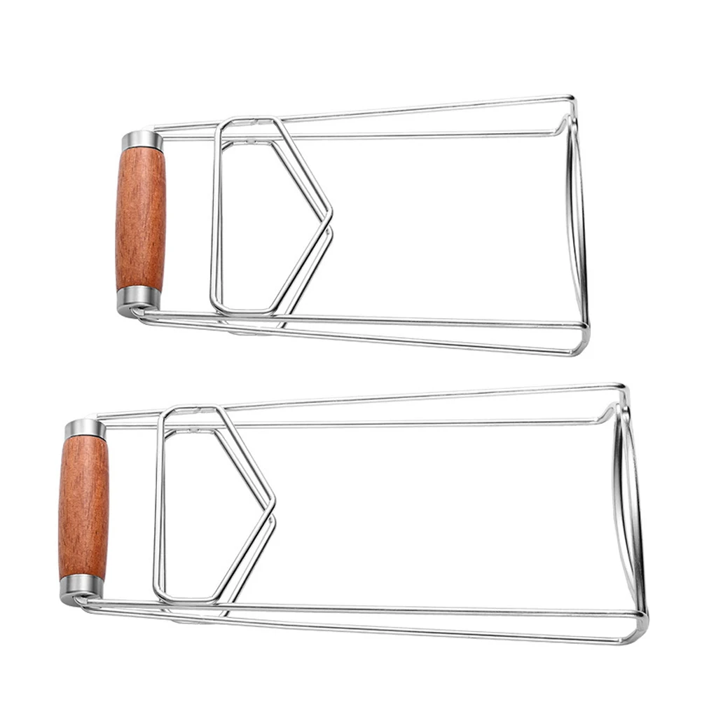 

2Pcs Kitchen Stainless Steel Anti-Scald Folding Plate Clamp Dish Holder Bowl Lifter Hot Dish Retriever Tongs Microwave Steamer