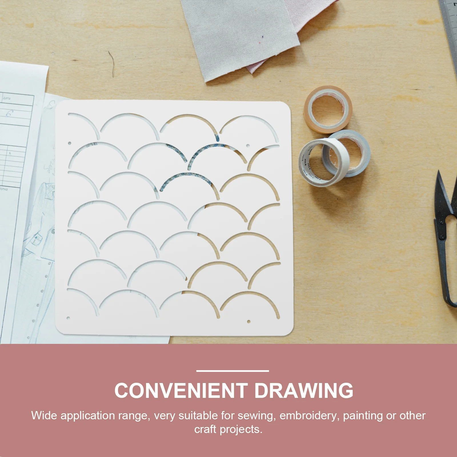 

Transparent Quilting Template DIY Clothing Stencil Presser Lines Drawing Ruler Smooth Surface Comfortable Edging Home Sewing