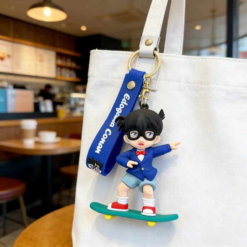 

New Anime Detective and Conans Series Exquisite Keychain Pendant Cute Cartoon Character Creativity Backpack Car Key Pendant