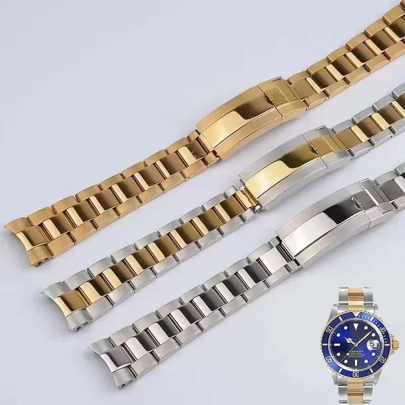 

Watch Bands For Rolex steel band Ditona the diver Watch Chain 20mm Men's and women's solid stainless steel strap