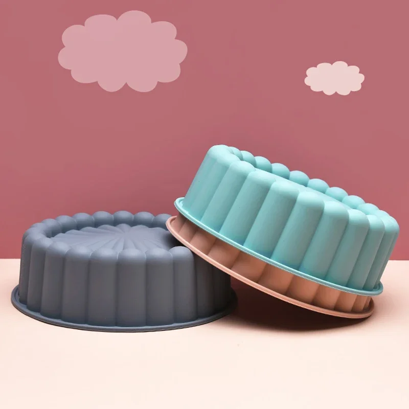 Round Silicone Charlotte Cake Pan Strawberry Shortcake Baking Pan Mary Ann/Ballerine Cakes Pan Sponge Flan Mold