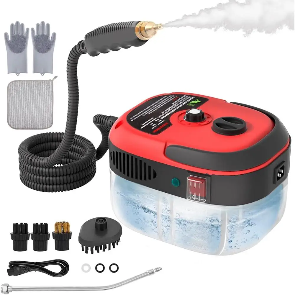 휴대용 가압 스팀 청소기 2500W 휴대용 고압 딥 청소 기계 홈 실내 장식 바닥 자동차 등