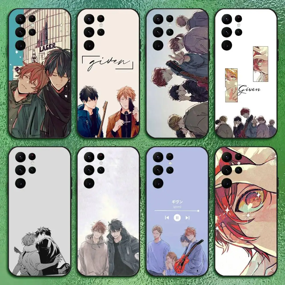 G-GIVEN أنيمي الحب قضية الهاتف لسامسونج S سلسلة s21 s22 s23 s24 s25 FE زائد الكلاسيكية تنوعا الأسود لينة قذيفة