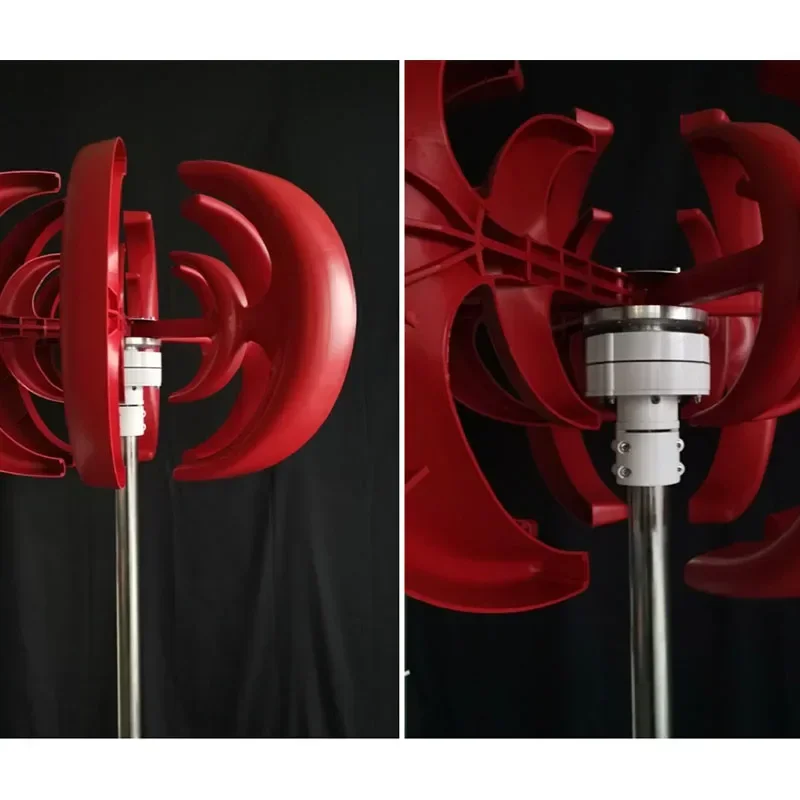 New Wind Power Generator Mall Wind Turbine 400W Easy To Use Durable Red Lantern Vertical Axis In Dragon Wind
