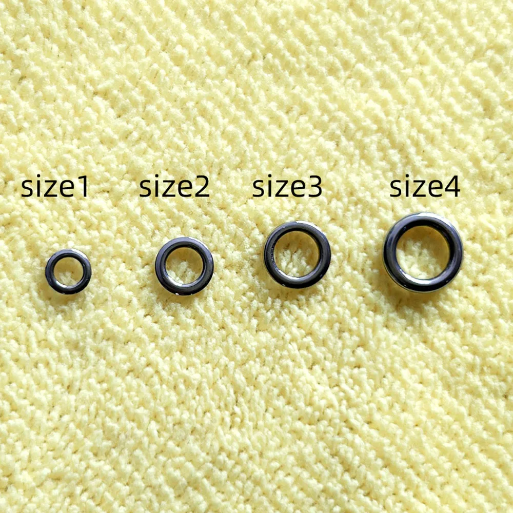 50Pcs Fishing Solid Ring Fishing Lure Connectors Stainless Steel Snap Fishing Accessories Solid Ring Saltwater Tackle Chrome