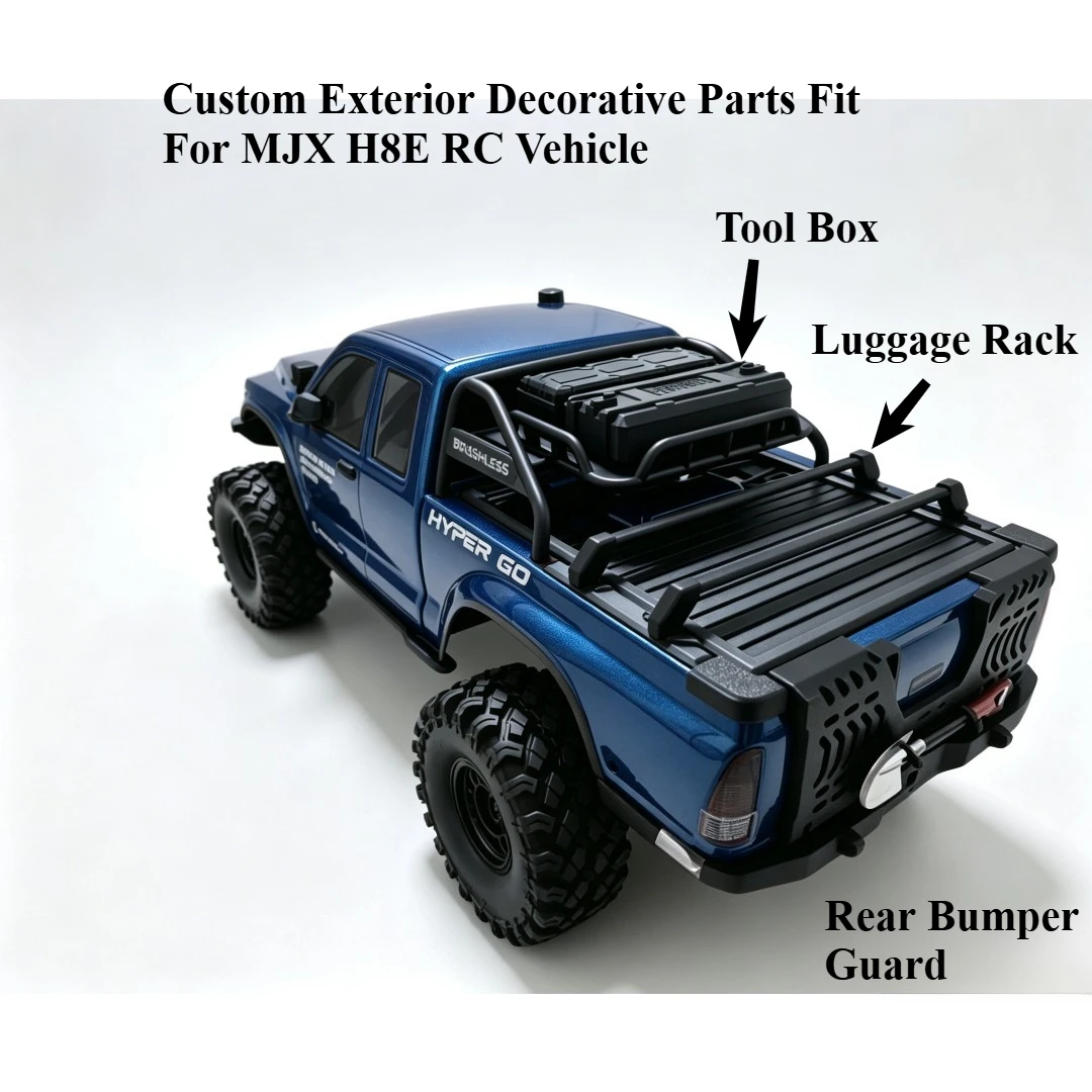 For MJX 1/8 H8E Custom No Damage Appearance Mod Parts 1/8 RC Offroad Truck Direct Fit Exterior Tuning Accessories