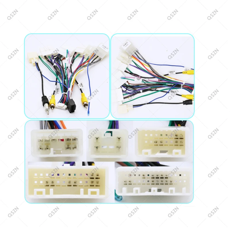 Car 16pin Audio Wiring Harness With Canbus Box For Toyota Camry RAV4 REIZ MARK X Corolla IZOA Sienna HIGHLANDER LEVIN Wire Adapt