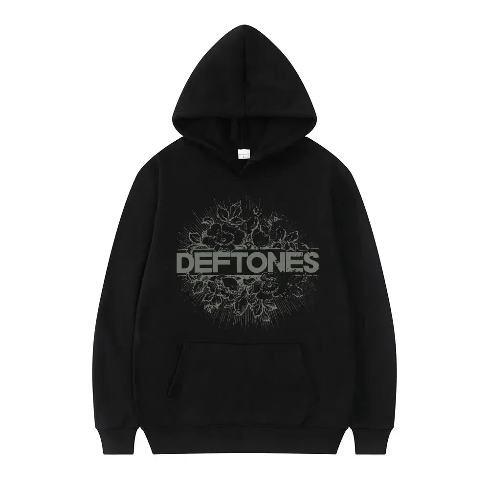 2024 Deftones Fashion Prevalent Print Hooded Men Women Plus Size Hoodies Retro Punk Sweatshirt Unisex Personality Streetwear