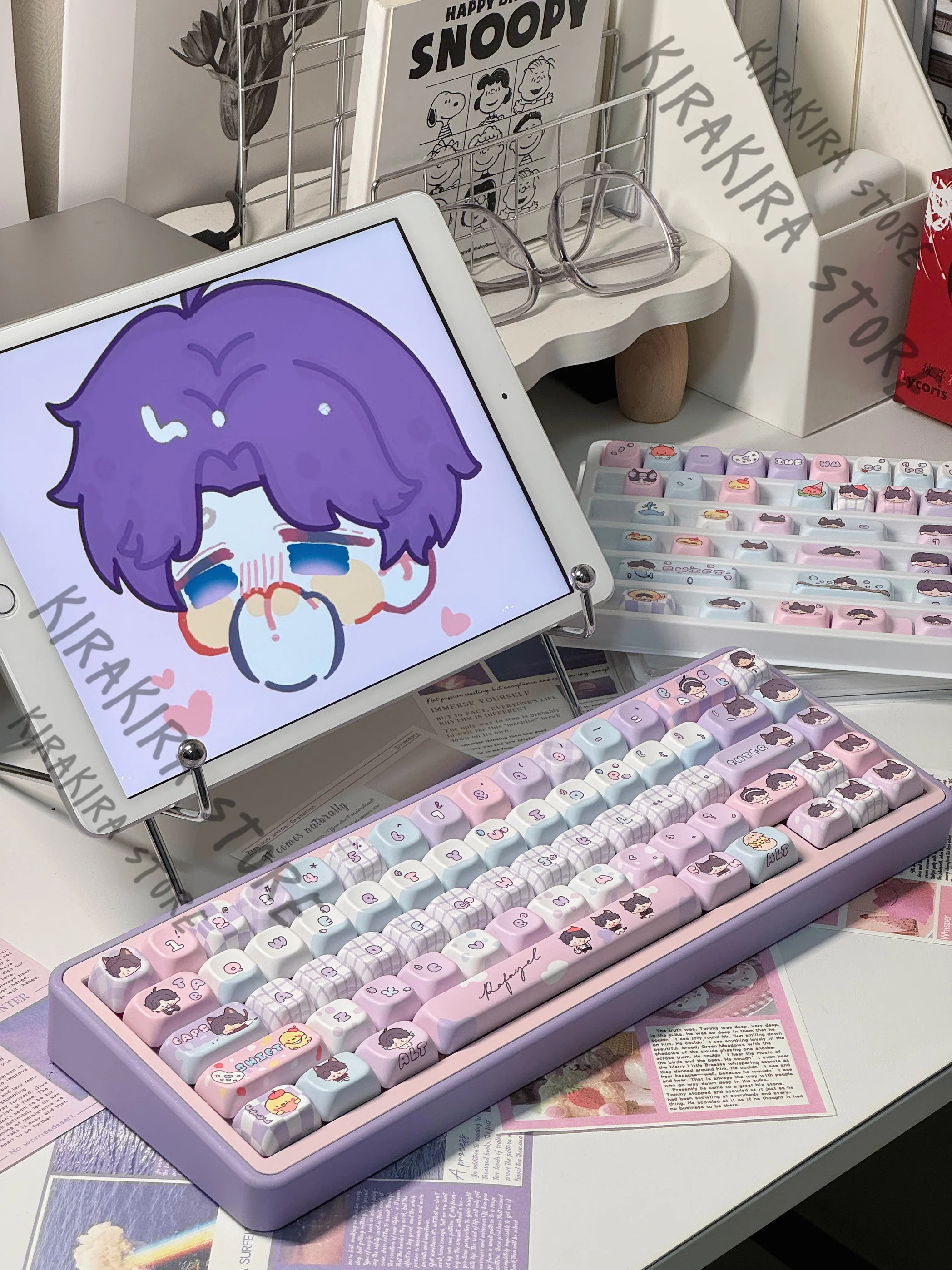 

Rafayel Cosplay Keycaps Anime Resin Keycap Love and Deepspace Kawaii Ornaments Set Adorable Keyboard Computer Key Cap Adorn