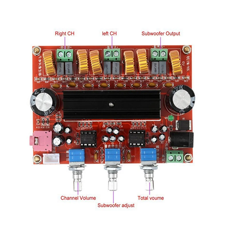 TPA3116D2 Channel 2.1 Digital Subwoofer Power Amplifier Board Module XH-M139 12V - 24V 2*50W+100W HiFi Amplifier Board