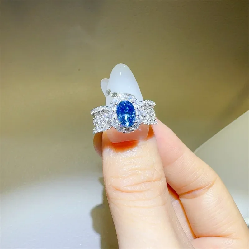 Sace Edelstenen Gra Gecertificeerd D Kleur 1ct Moissanite Ring 925 Sterling Zilveren Ring Voor Vrouwen Trouwfeest Fijne Sieraden