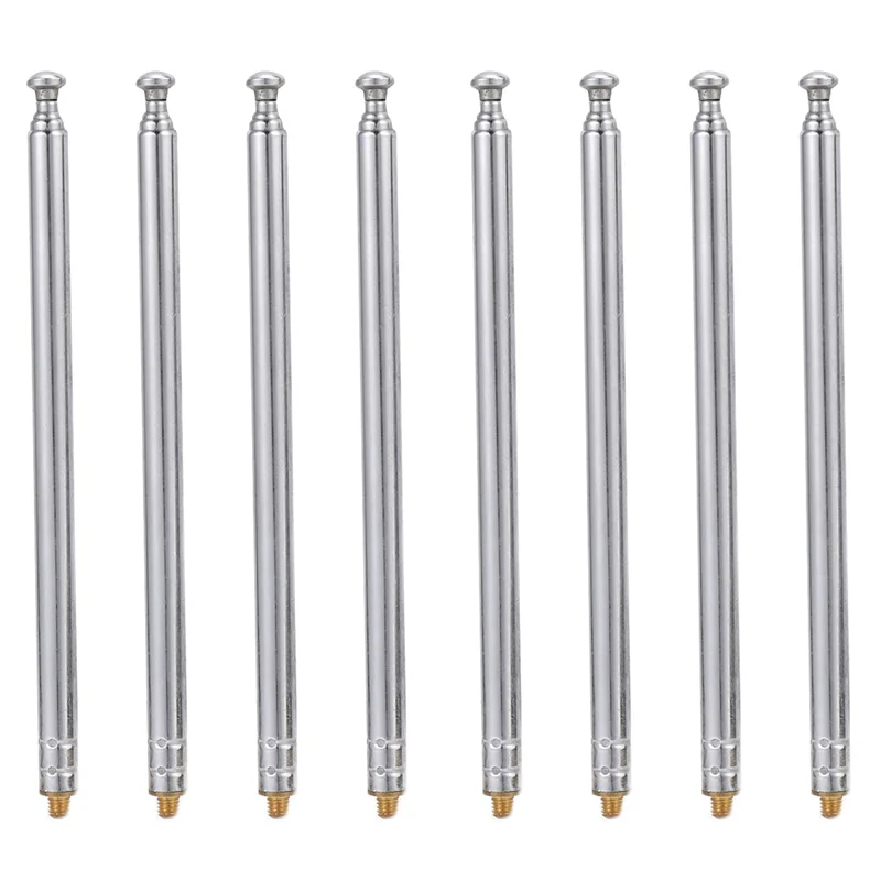 SQPP-8X RC نموذج سيارة 5 فضي 5 قسم 3 مم هوائي توسيع ملولب خارجي