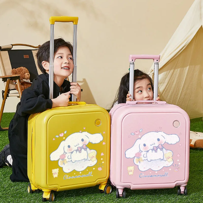 18/20 Inch Anime Cinnamoroll Suitcase Cartoon Cute Trolley Case Universal Wheel with Lock Student Travel Boarding Case Portable