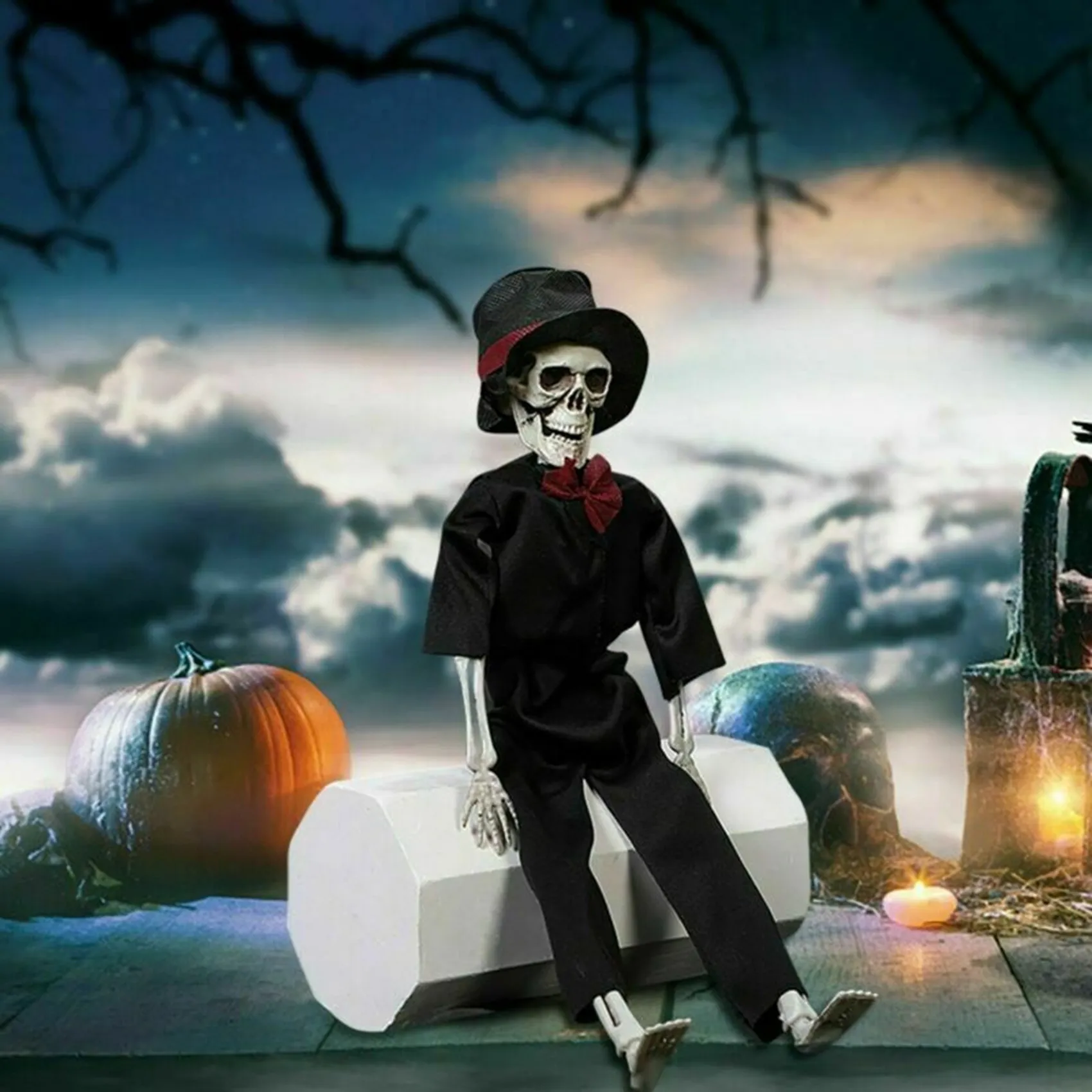 Большой настраиваемый скелет человека пары реквизит Хэллоуин Декор Лучший Хэллоуин украшение и самая жуткая кладбище