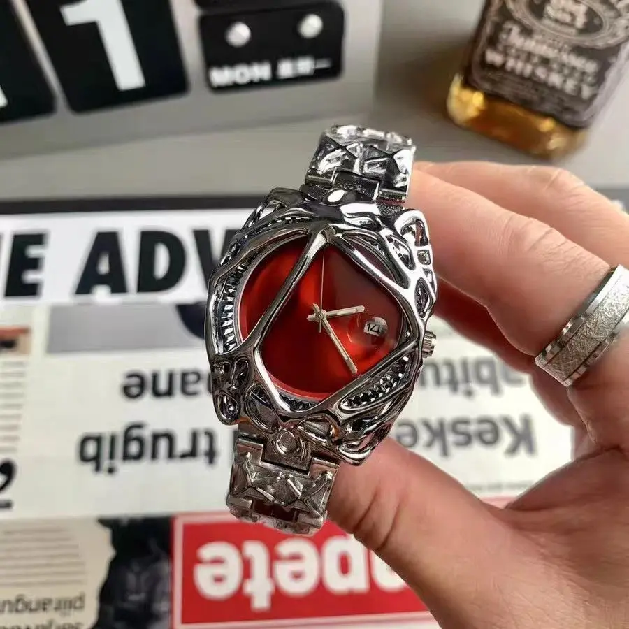 Unisex Y2K Vintage Irregular Shape Watch Retro Futuristic Quartz Wristwatch Gothic Streetwear Fashion Men Watches