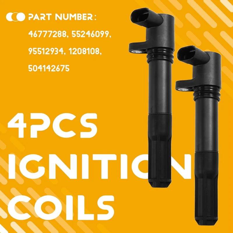 

4Pcs 46777288 55246099 Ignition Coils For Fiat 500 Grande Punto Bravo