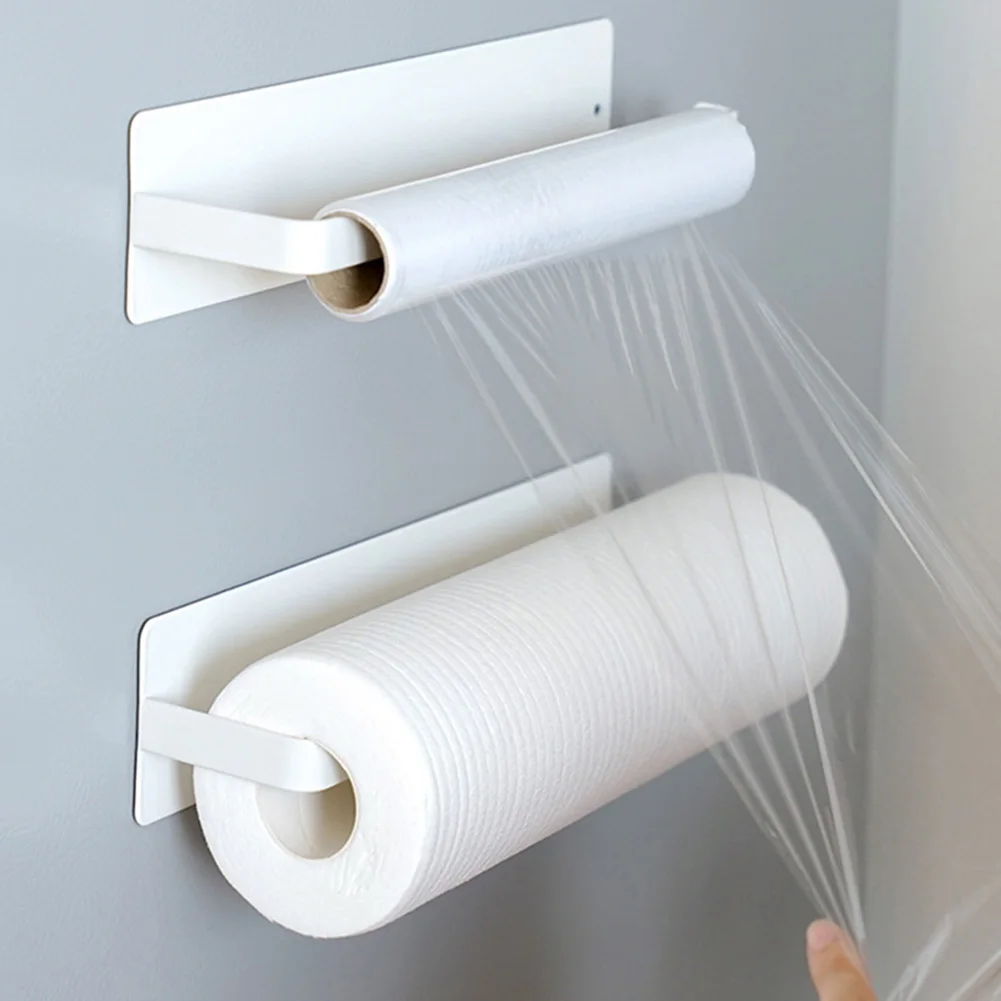 Magnetic Paper Towel Holder Paper Towel Rack Wall Mount Metal Tissue Stand Punch Free Strong Magnet Backing for Kitchen Bathroom - Image 2