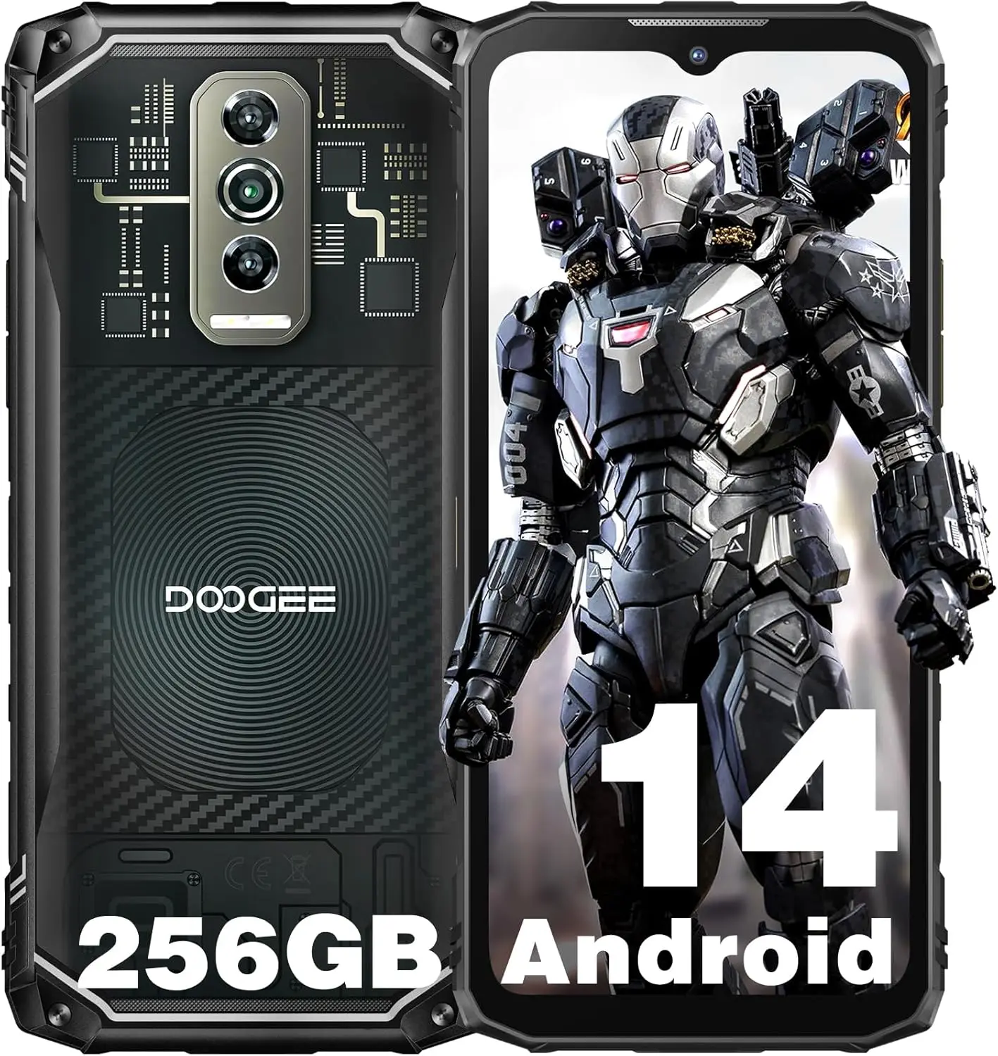 DOOGEE Blade 10 Ultra(2024) mobile phone rugged Android 14 8GB 256GB mobile phone unbreakable 6.56 ''HD + Camera 50MP + 8MP NFC