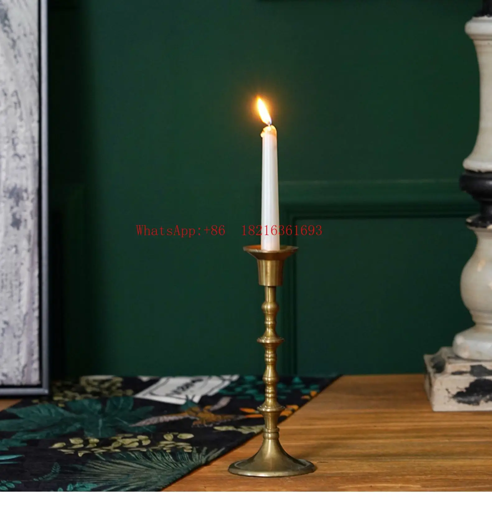 Store 2055   Retro simple single-headed candle holder craft ornament European fashion ornament wax table