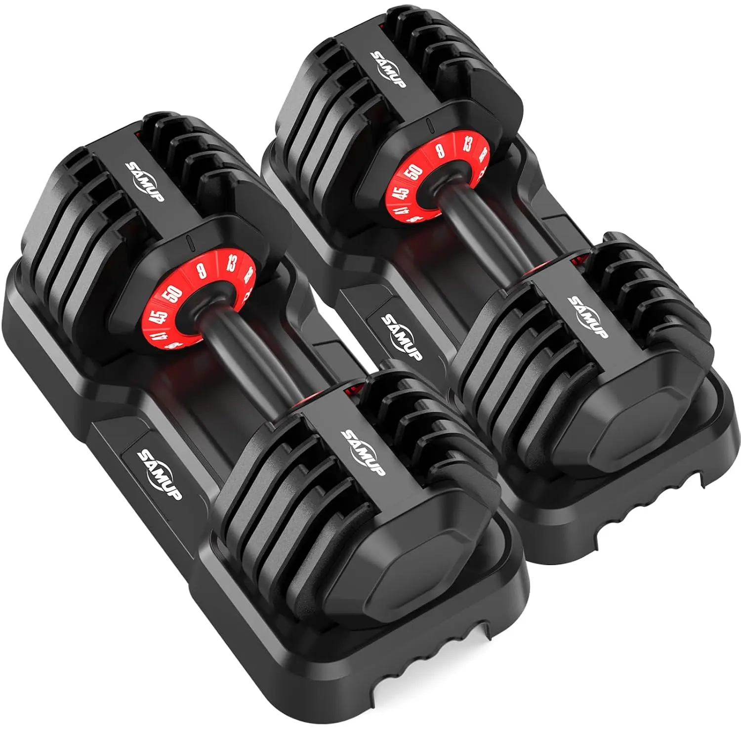Adjustable Adjustable Dumbbell Set 25-50lbs Pair with Anti-slip Grip & Storage Box, 5-in-1 Quick-Lock Hand Weight For Home Gym, Customized - Aliexpress Deal