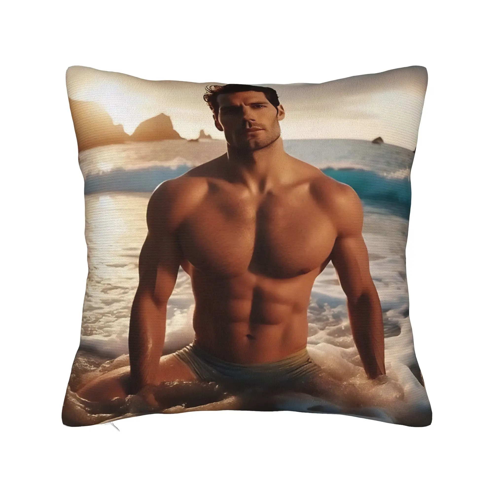 Henry cavill Pillow Cover  Funny Pillow Case For Couch Sofa Bedroom Square Pillowcases Birthday Present