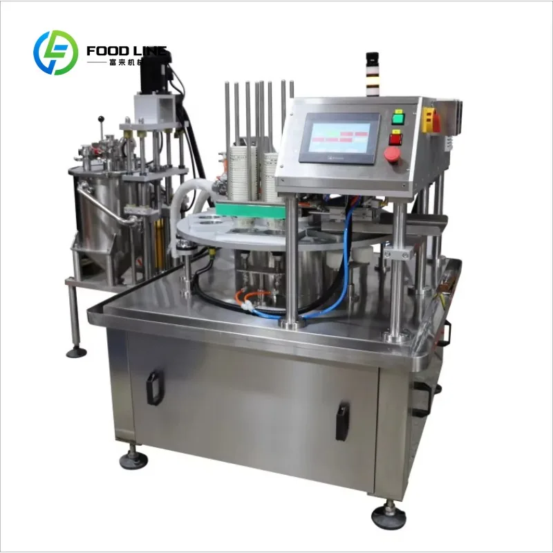 Customized 3-in-1 Automatic Yogurt/Sauce Honey Filling Sealing & Capping Machine for Cup Packaging