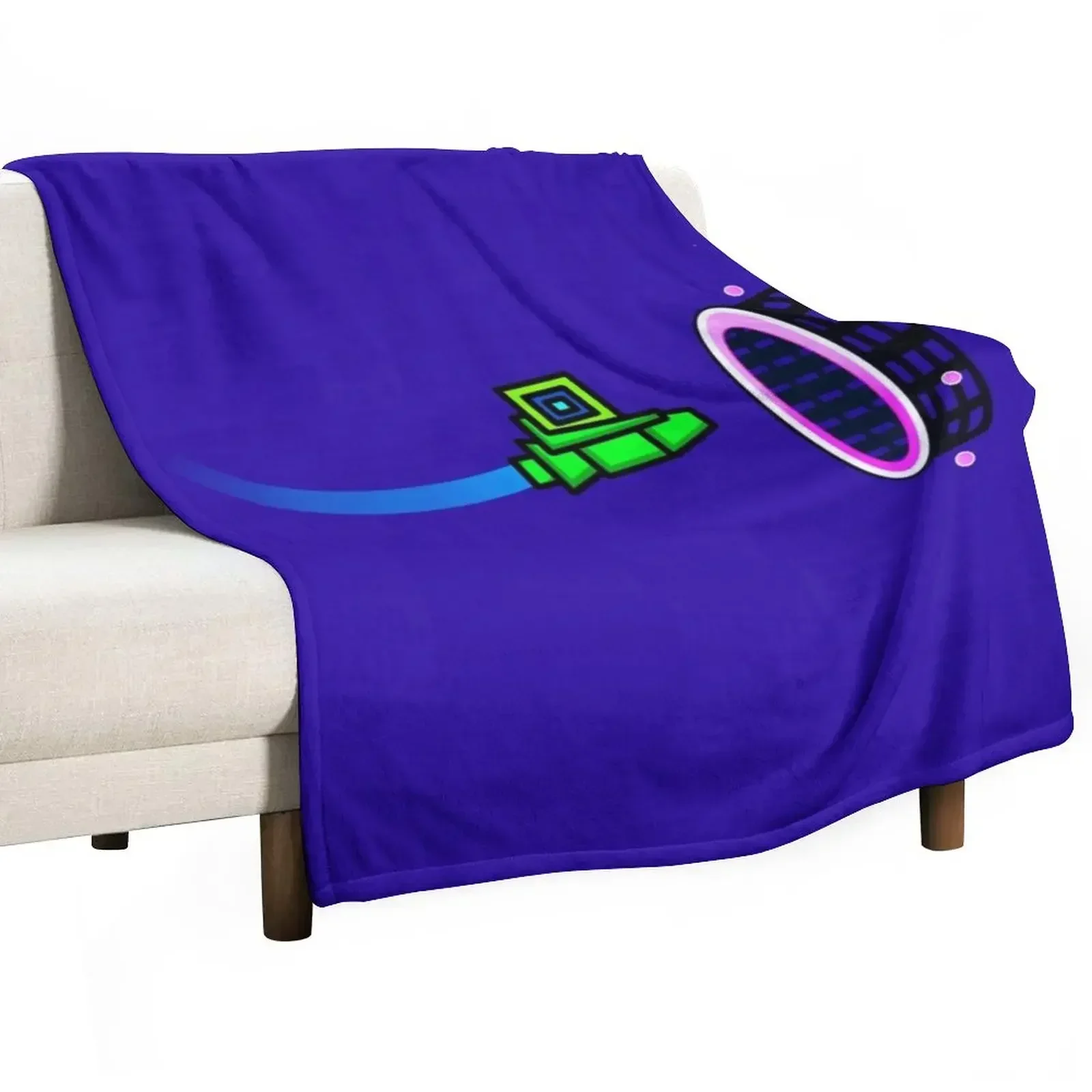 

Geometry Dash Throw Blanket halloween Quilt Blankets