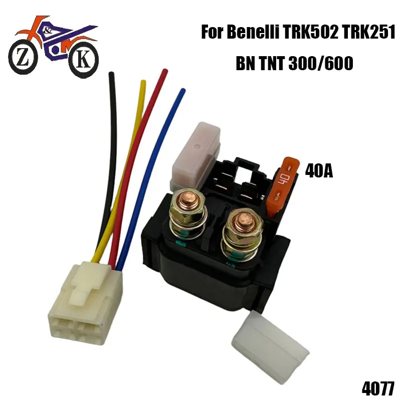 Relé de arranque para Benelli TRK502 TRK251 Keeway RK6 BN302 BN600 TNT 300 302 600 reemplazo de solenoide de motor de motocicleta