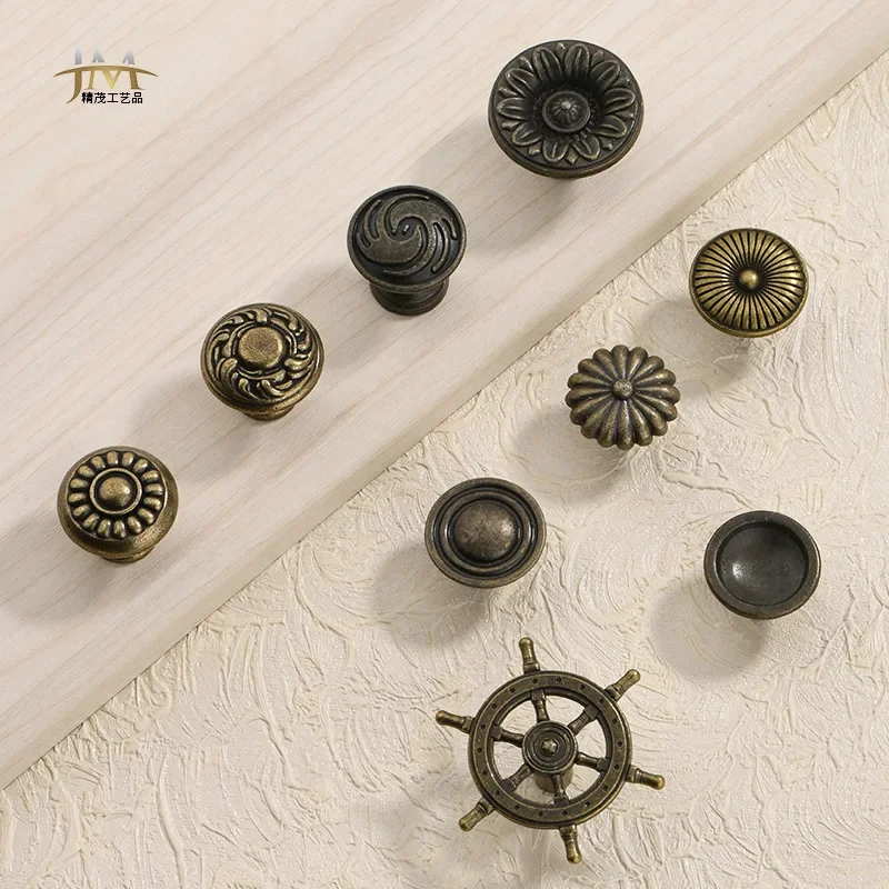Hardware rudder home antique feng shui wheel rudder Mediterranean style handle