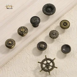 Hardware rudder home antique feng shui wheel rudder Mediterranean style handle