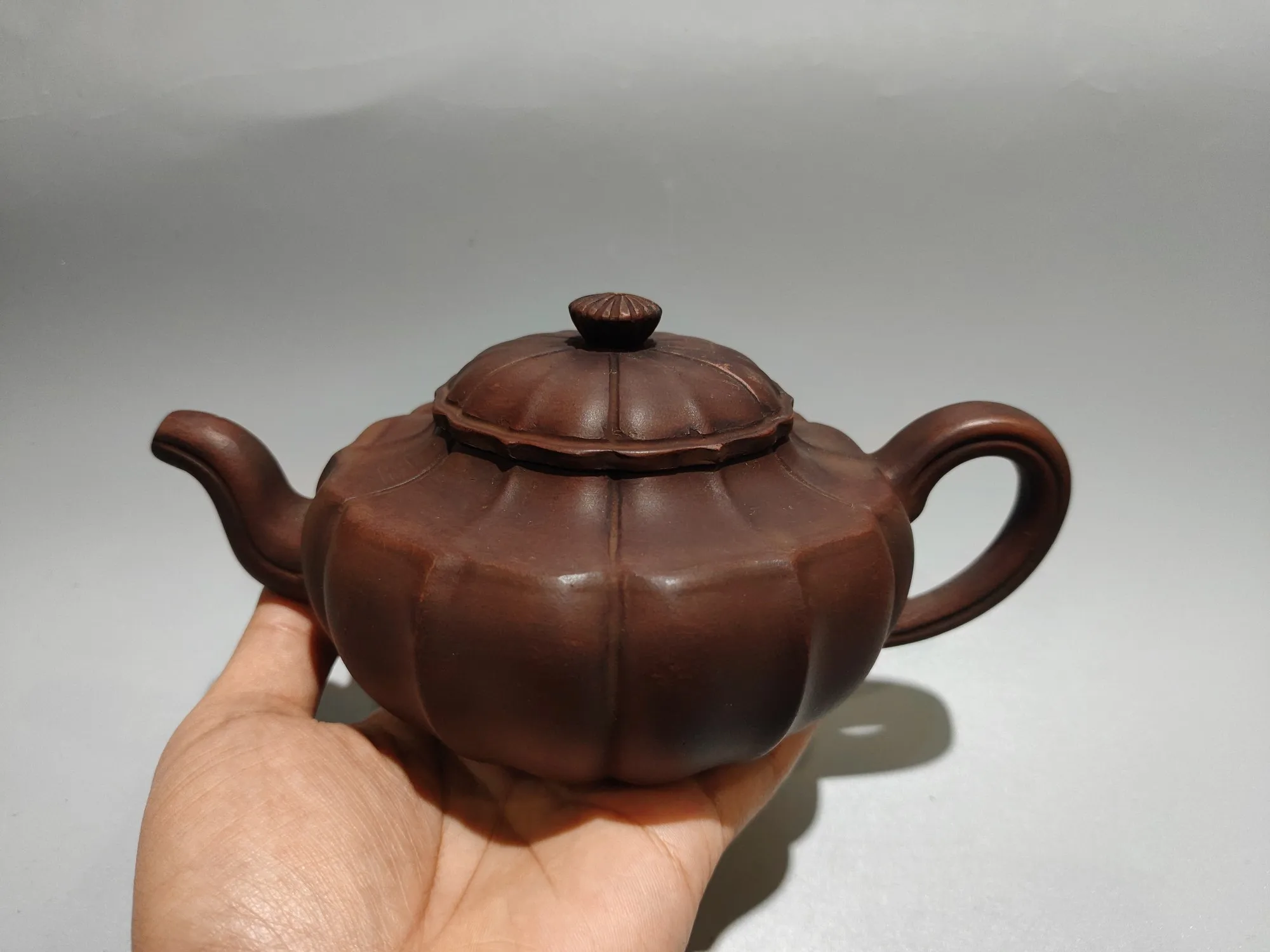 Purple Clay Pot Original ore old purple mud Tendon texture Octagonal teapot Kettle Teapot Pot Tea Tea Charm