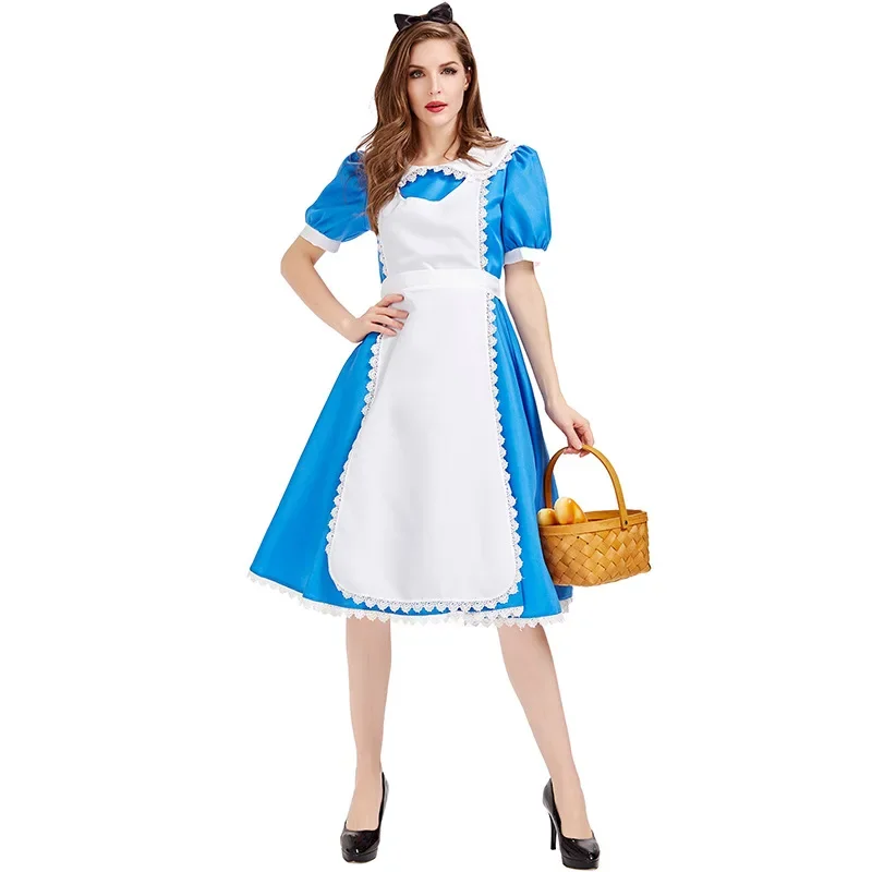 

Halloween Costume Adult Alice in Wonderland Costume Japanese Anime Maid Costume Касплей Аниме Klee Genshin Cosplay