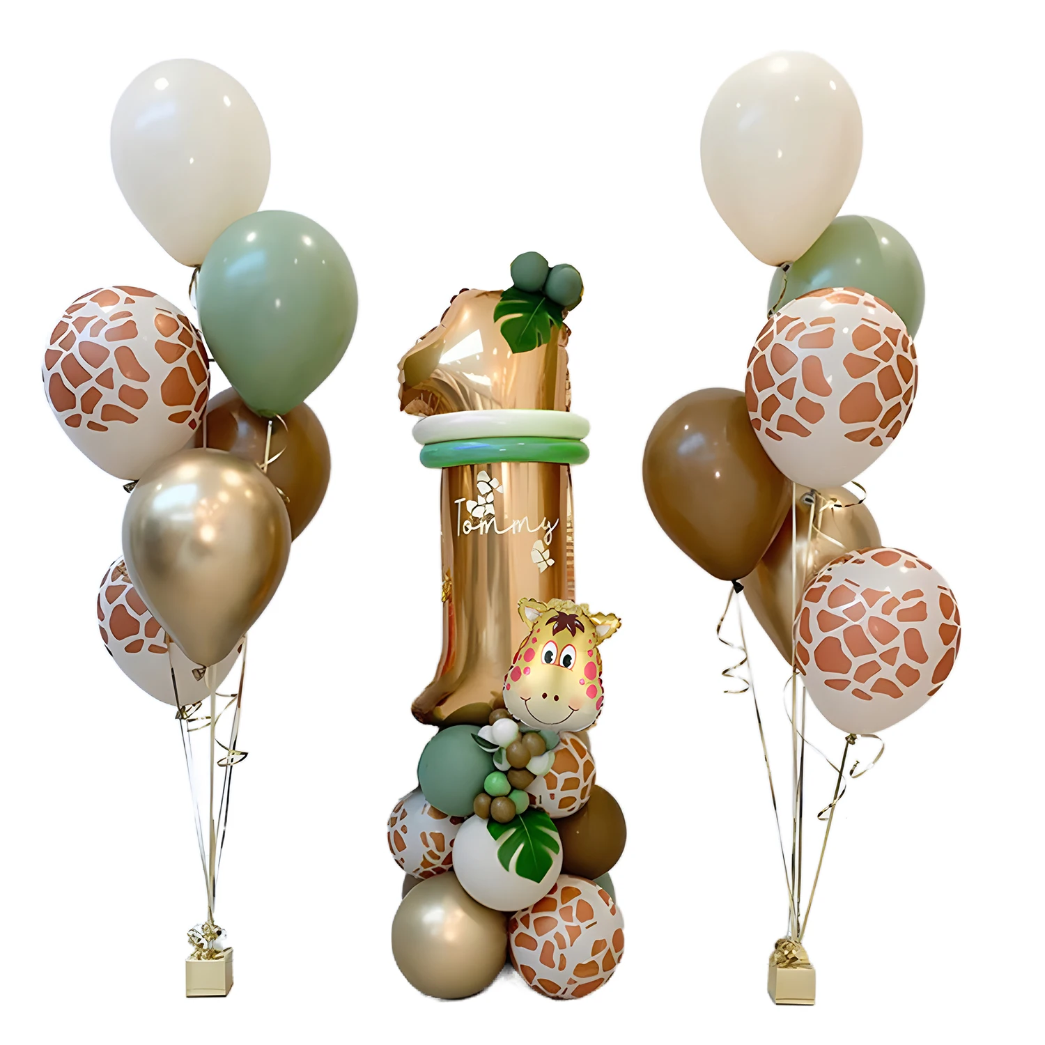 33pcs Green Jungle Giraffe Balloon Birthday Party Decoration Balloon Birthday Party Age Numbers 1-9 Balloon image 5