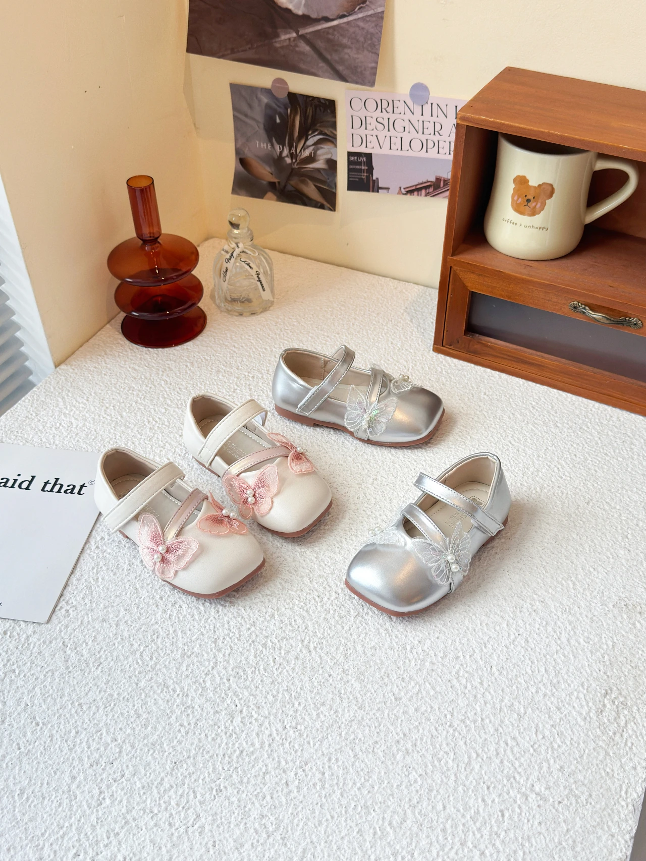 

Kids'Casual Shoes Sneakers PU Leather Spring Shoes For Girls Soft Bottom Anti-slip Pink Silvery Shoes Size 23-34